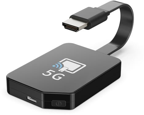 4K Miracast hdmi dongle,5G Wireless HDMI Display Dongle,Dongle HDMI sans Fil Adaptateur Compatibles i-Phone/i-Pad/Android/i-OS Supporte Miracast,DLNA, Airplay