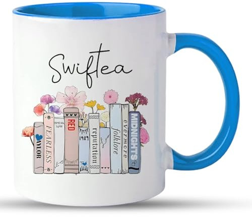 Vellivar Coffee Mug Ceramic Merchandise 1989 Gifts Music Lovers Coffee Cup Dishwasher Safe Coffee Mugs Presents Blue Tea Mug 350ml