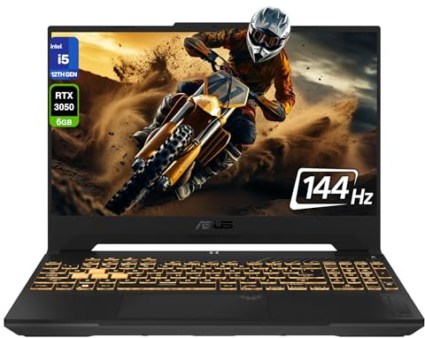 ASUS TUF F15 Gaming Laptop, Intel i5-12500H, 32 GB DDR4 RAM, 2 TB PCle SSD, 15.6 FHD (1920x1080) 144Hz Display, Nvidia G-Force RTX 3050, 1-Zone RGB Keyboard, W11 Home, Mecha Gray