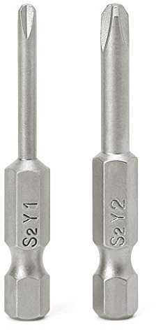 2 Pcs 50mm 1/4'' Shank Tri-wing Y Tip For Head Screwdriver Bits Set