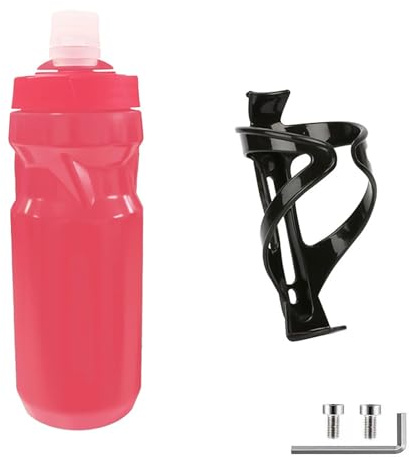 ANDARS Support Gourde Velo avec Bouteille d'eau de 600 ML, Porte Bidon, Porte Bouteille Velo avec Support Conception Robuste et Étanche pour Accessoires de Vélo de Montagne/Vélo de Route