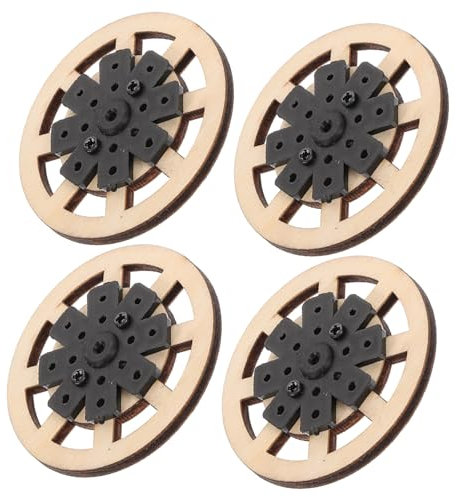 NUOBESTY 4 Stück Holzräder für Spielzeugautos Rc Auto Zubehör Langlebig 4cm Durchmesser Geeignet für Kinder und Modelle Kognitives Spielzeug
