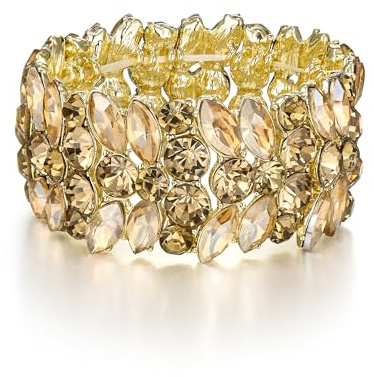 EVER FAITH Elegante Sposa Gioielli Marquise Cristallo Booming Fiore Spilla Pin per Donne Argento-Fondo