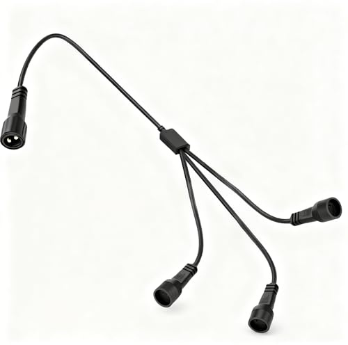 AIFIZO Lichterkette Verlängerung 3Wege,72cm IP65 Wasserdichte für Weihnachtsbeleuchtung Außen, Kugellichter Lichterketten, Eiszapfen Weihnachtslichter, Netzlichter, Solar Lichterkette