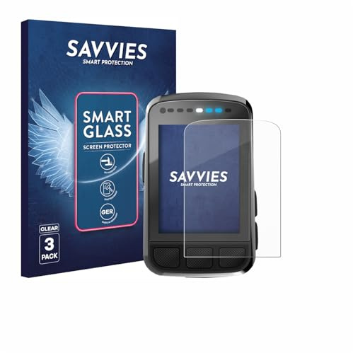Savvies Schutzglas für Wahoo Elemnt Bolt V2 GPS | 3 Stück Transparenter Displayschutz Made in Germany Panzer Schutz Glas 9H Schutzfolie HD Klar Blasenfrei Einfache Montage