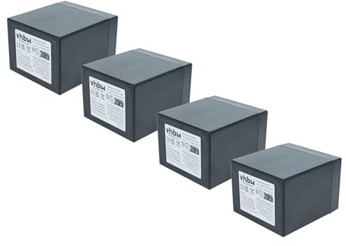 vhbw 4X Batterie de Bord pour Caravane, Bateau, Camping-Car (6Ah, 12V, AGM), 10,8 x 9,1 x 7,2 cm