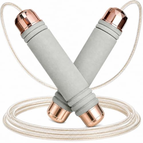 Cavobo Springseil Erwachsene Fitness Verstellbar mit Hautfreundlichen Schaum Griffe, 3 Meter Länge Einstellbar PVC Seil,Rutschfest und Ideal für Fitness & Ausdauer & Seilspringen