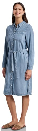 Street One Damen 1409086 Knielanges Kleid im Washed-Look (1er Pack)
