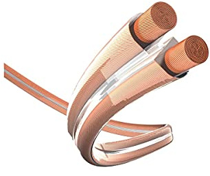 inakustik 004022 Premium Lautsprecherkabel 2 x 2,5 mm² transparent Meterware (Preis pro Meter)