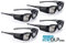 4x Hi-SHOCK DLP Pro 7G Black Diamond | DLP Link 3D glasses compatible for DLP 3D projectors from Acer, BenQ, Viewsonic, Optoma, LG [shutter glasses | 96-200 Hz | 39g | rechargeable | DLP Link]