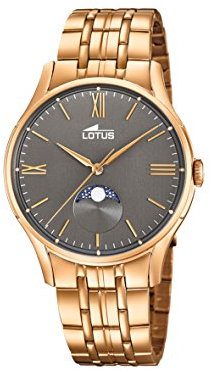 Lotus Watches Herren Mondphase Quarz Uhr mit Edelstahl Armband 18426/3