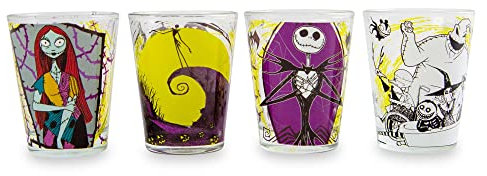 Disney Nightmare Before Christmas 3D-Wobbler mit Jack Face Mini-Gläser-Set mehrfarbig