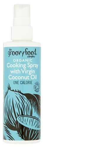 The Groovy Food Company Organic Cooking Spray with Virgin Coconut Oil 190ml (Pack of 12)