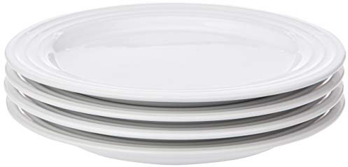 Le Creuset Stoneware Set of 4 Salad Plates, 8.5 each, White