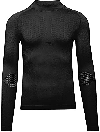 Diadora LS Turtle Neck ACT - Herren SKI- & SPORTUNTERWÄSCHE - Hidden Power Active - Größe S/M (Schwarz)