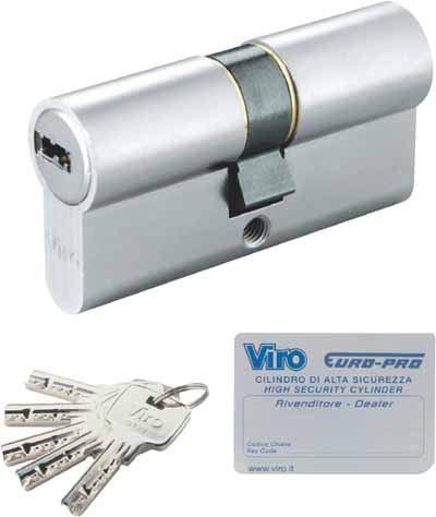 VIRO Art. 820.40.60.009 Cilindro sicurezza europeo da infilare 100 cm 40-60 mm