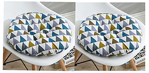 2 cuscini rotondi imbottiti per sedie, da interni ed esterni, ideali per giardino, terrazzo, cucina e ufficio (C)