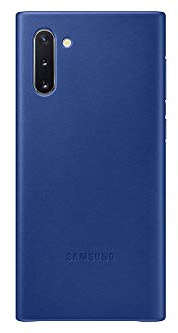 Samsung Original Galaxy Note10 Leather Cover, Official Samsung Galaxy Note10 Case/Leather Phone Case Made with Genuine Hardwearing Italian Calf Leather - Blue