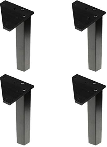 Schwarzes Quadrat Möbelfüße Aluminium Tischbeine Metall Möbelbeschläge, Vier Packungen/verstellbare Schrankfüße, Präzisionsfertigung, geeignet für alle Arten von Möbelschrankfüßen