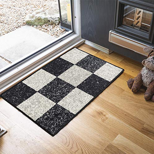 Havana Washable Non-Slip Kitchen Floor Mat, Square, Black, 160x220cm