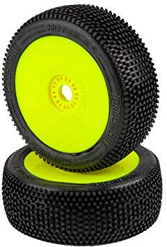 Procircuit Komplettrad HOT DICE (2) 1:8 Buggy RC Reifen C1 Super Soft Gelb