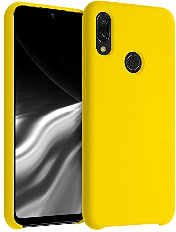 kwmobile Cover per Xiaomi Redmi Note 7 / Note 7 Pro Custodia - Back Case per Smartphone in Silicone TPU - Protezione Gommata - giallo radiante