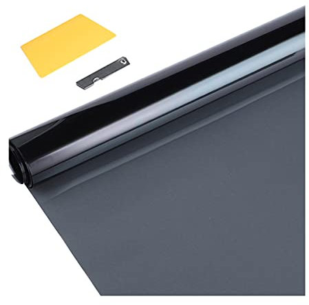 Window Tint Film Roll for Car, Van and Vehicles (50cm x 3m) - Heat-Insulation Sun Protection Film with Glare and Privacy (Smoke Dark Black 15%, Limo Black 5%)