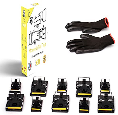 KALIGEN® ✮ Piège à Rat et Souris ✮ | Pack de 10 | Piege a rat professionnel, puissant et réutilisable | Piege Rat XXL *5 + Tappette à souris *5 | Gorilla Trap | 100% efficace | 100% Plastique 0 poison