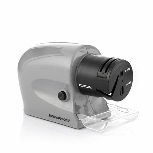 InnovaGoods | Afilador de cuchillos eléctrico multiusos 6 en 1 Esharp | Gris