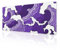 Japanese Purple White Wave Gaming Mouse Pad XL Cartoon Sea Texture Extended Large Desk Cover Big Table Mat Non-Slip Rubber Base Stitched Edge Long Keyboard Playmat Office,31.5×11.8 inches