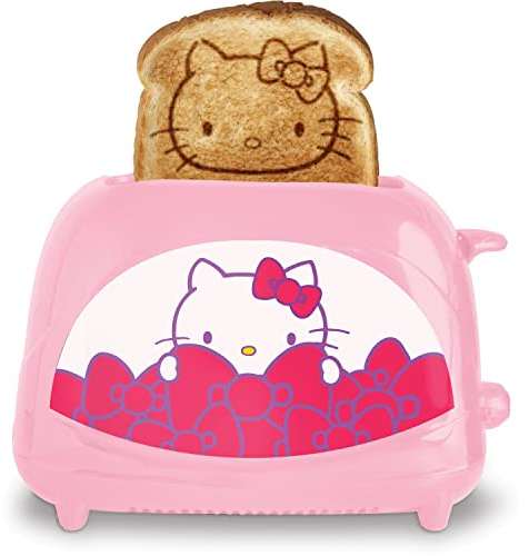 Uncanny Brands Hello Kitty Tostador de Dos Rebanadas - Tosta a Tu Gatito Favorito en Tu Pan