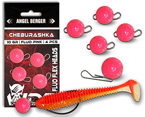 Angel-Berger Wild Devil Baits Cheburashka Fluo Flex Heads Jig Ball Jighaken