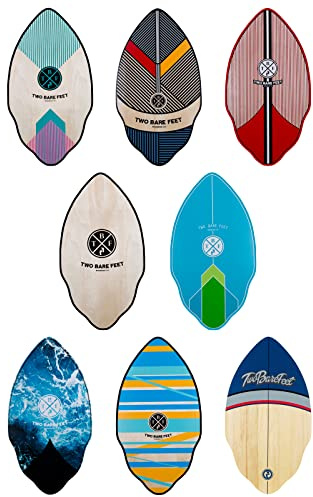 Two Bare Feet Skimboard 37 inch, Swallow Tail, 7 Ply Wood Construction, Suitable for Beginners, Unique Designs, Surf, Skim (Tidal)