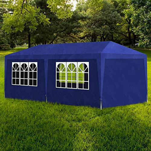 Partyzelt, MOONAIRY Festzelt, Pavillion, Bierzelt, Garten Party Zelt, Gartenzelt, Grillpavillon, 3x6 m Blau