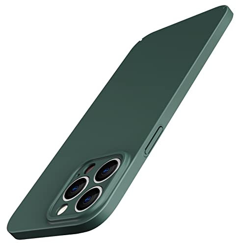 JETech Upgraded Slim (0.85 mm Thin) Case for iPhone 14 Pro 6.1-Inch, Camera Lens Cover Full Protection, Slim Fit Ultra Thin Lightweight Matte Hard PC, Support Wireless Charging (Midnight Green)