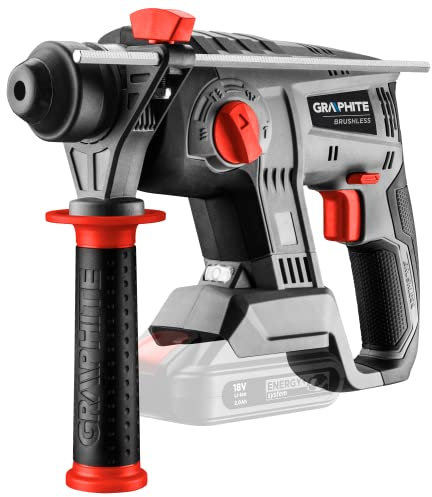 GRAPHITE Energy+ Marteau perforateur sans Fil 18 V, Li-ION, martelé 2.2J, sans Batterie