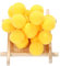 500 STK Mini Pompons zum Basteln,10mm Pompons Bälle Kleine Bommeln Kugeln, Flauschigen Bunte Pom Pom Deko Pompom Plüschbälle Bastel Zubehör für Dekorieren Verzieren Nähen DIY Handwerk,Gelb B