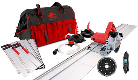 Sierra circular de ø125 mm, potente motor de 1400W y guía lateral. Incluye guías de corte. SCP 125