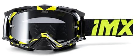 IMX RACING DUST Motorrad Schutzbrille | Dunkler Rauch und Klares Visier inklusive | Anti-Beschlag und Anti-Kratz Linse | Nasenschutz | Band mit Silikondruck | Drei Lagen Schaum