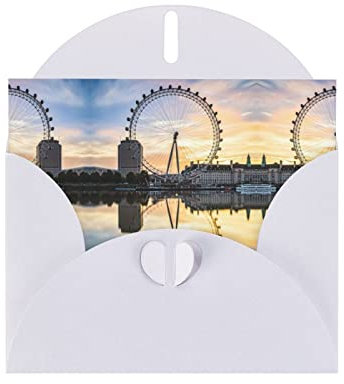 White London Eye Hochwertige Perlpapier-Grußkarte – 10,2 x 15,2 cm, für Geburtstagskarte, Party-Einladungskarte