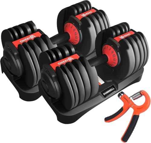 HAKENO 2x24kg/40kg Verstellbare Hanteln 15 in 1 Hantelset Einstellbare Platzsparende Hanteln, Kraftraining und Heimtraining Variable Gewichte platzsparend 24KG*2pcs