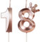 Yiran Geburtstagskerze 18 Zahlenkerze 18 mit Krone, 5cm Roségold Geburtstagskerzen, Kerzen Geburtstag, Tortendeko Geburtstag, Tortendekoration für Mädchen, Erwachsene, 18. Geburtstagsfeier, Jubiläum