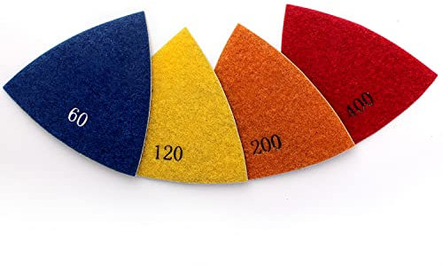 HOMESOM 80mm Dreiecksdiamant Polierpads Galvanisierte Schleifunterlage für Multi Tool 4pcs