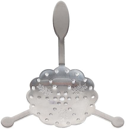 Stainless Steel Absinthe Spoon, Unique Design Wormwood Spoon for Absinthe Set Cocktail Bar Glass Cup Drinking Filter, Vintage(Plum Absinthe Spoon)