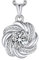 MomentWish Liebesknoten Halskette Damen, 1 Karat Moissanite Diamant Kette Silber 925 mit Diamant Halo Anhänger mit Geschenkbox für Frauen Freundin