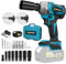 Avvitatore a Impulsi a Batteria 650Nm, con 4.0Ah Batteria e Set di Chiavi a Bussola, 18 Pezzi, Set di Attrezzi per Auto, Ponteggi
