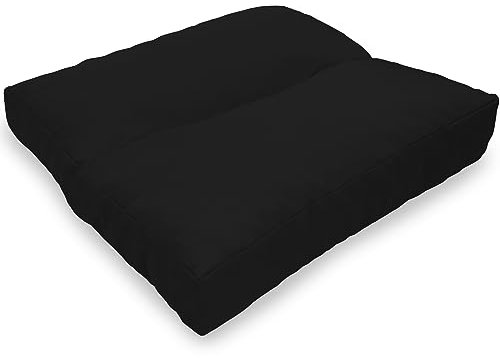 NYVI Loungekissen SunLounge 40x40 cm Schwarz - Outdoor Sitzkissen - Wasserabweisend, Schmutzabweisend, Bequem - Sitzauflage für Stühle, Bänke, Boden - Made in EU
