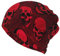 LAMAME Rote Hummer Gedruckt Multifunktionale krempenlose Hut Erwachsene Mode Strickmütze Casual Beanies Hut, Rote Totenköpfe, 5-8