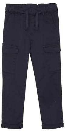 MINYMO Jungen Kinder Cargohose Lange Hose mit Taschen und Kordelzug 133223, Größe:128, Farbe:Parisian Night (7021)