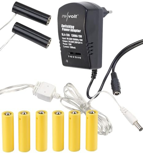 Adaptateur secteur universel avec piles factices AA [revolt]
